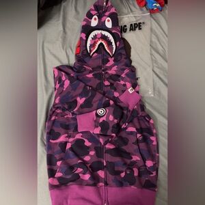Brand new BAPE color camo shark full zip up hoodie. Inspired.